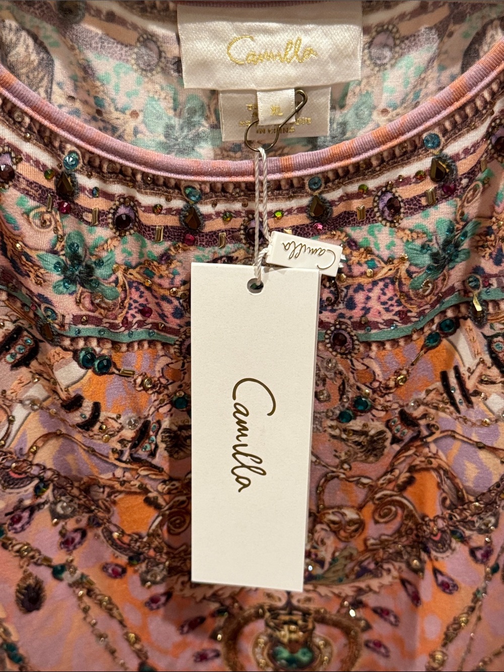 DO NOT BID. For Julia $349 CAMILLA Kitty Cat Club Loose Fit Tee! Sz XL - Picture 7 of 13